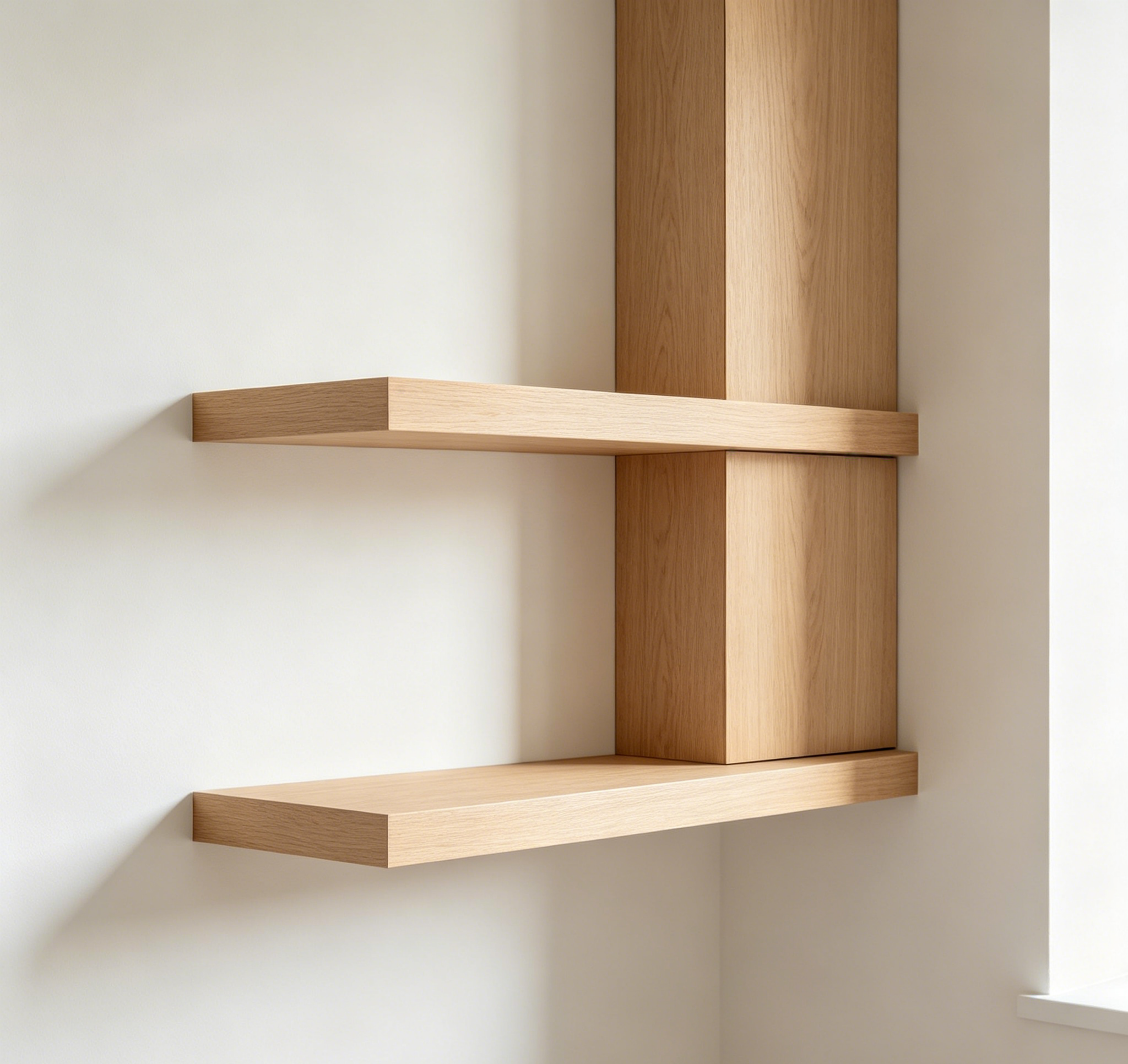 Floating Wall Mounted Corner Shelves Set